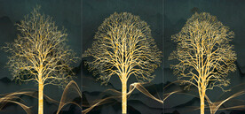 晶瓷画 抽象画 大树