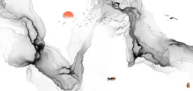 意境水墨山水画图