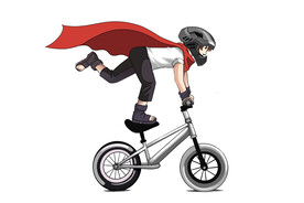 卡通平衡车儿童手绘