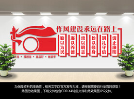 廉政作风建设文化墙