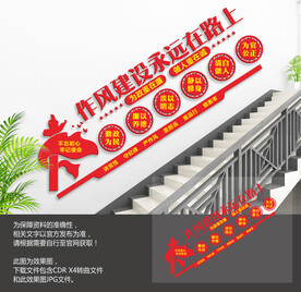 作风建设楼梯文化墙
