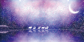 晶瓷画 抽象画 紫色星空