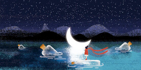 晶瓷画 抽象画 星空夜晚