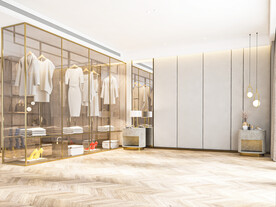 现代卧室背景墙家具场景空景