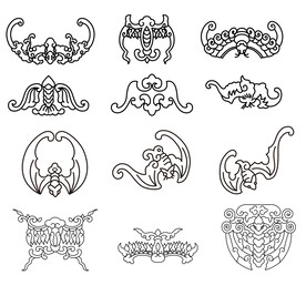 蝙蝠吉祥图案组合