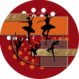 装饰画 新中式 抽象画 舞蹈