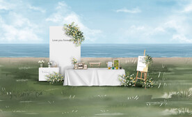 户外白色系签到区