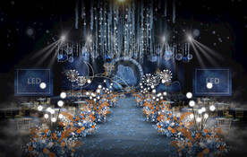 宝蓝色婚礼仪式区