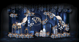 蓝色婚礼迎宾区