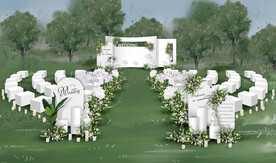 白色系户外仪式区