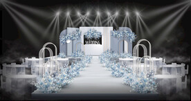 雾霾蓝婚礼仪式区