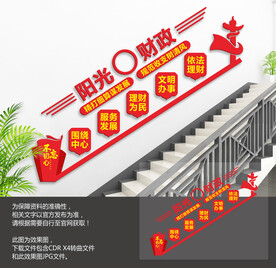 财政楼梯文化墙