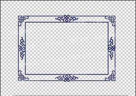 蒙古族镂空边框矢量