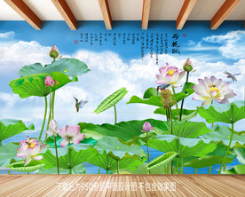 高清荷花背景墙