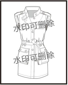 服装设计连衣裙女装