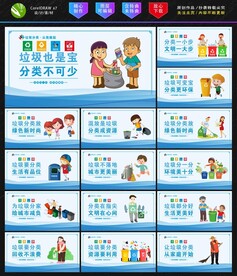 垃圾分类展板