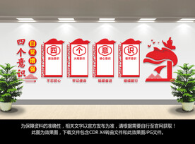 四个意识党建文化墙