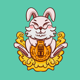 中秋兔子卡通
