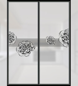 高清分层透明彩釉玻璃打印图