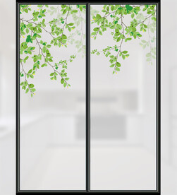 高清分层彩白彩透明底推拉门