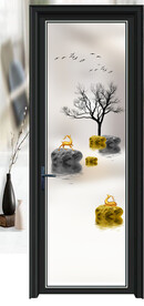 高清分层彩白彩透明底平开门