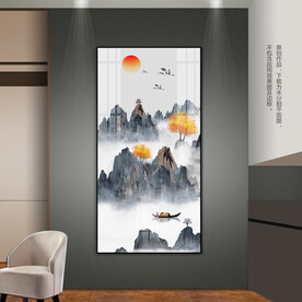 抽象山水装饰画客厅玄关挂画