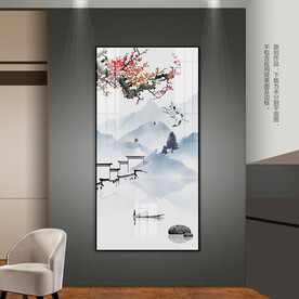 中国风玄关装饰画水墨山水画挂画