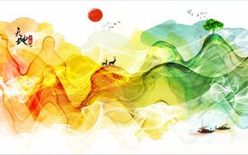 晶瓷画 抽象画 线条