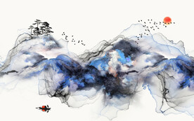晶瓷画 抽象画 线条