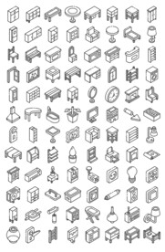 家居类立体图标