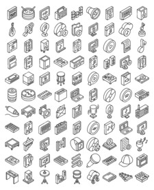 音乐类立体图标