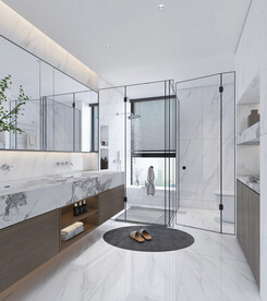 仿古砖瓷砖空间效果图