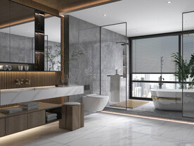 仿古砖瓷砖空间效果图