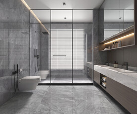 仿古砖瓷砖空间效果图