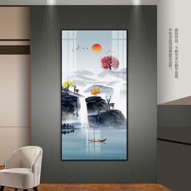中国风山水装饰画客厅玄关挂画