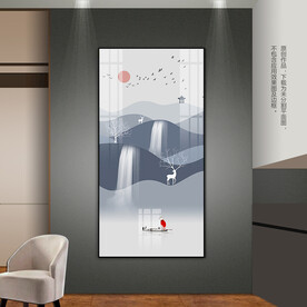 抽象山水画客厅玄关装饰画挂画