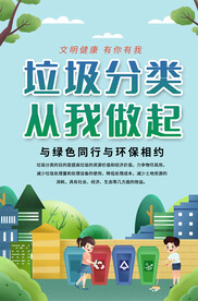 垃圾分类从我做起宣传海报