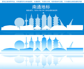 南通地标建筑剪影