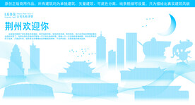 荆州地标建筑剪影