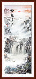 竖幅山水画