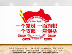 党支部文化墙展板