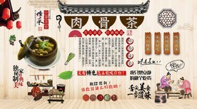 肉骨茶背景墙