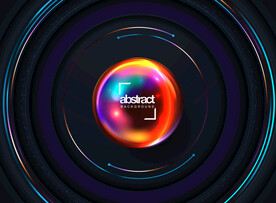 高端几何金属球体背景