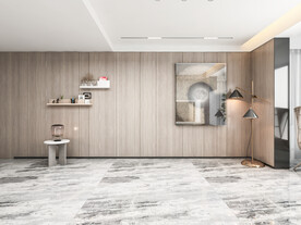 现代客厅背景墙家具场景直播空景