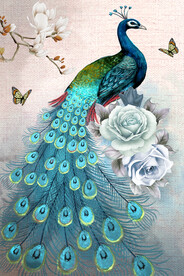 晶瓷画 孔雀 新中式