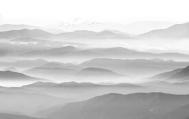 山水墨画背景墙