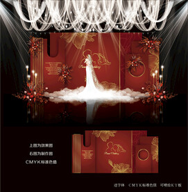 红色婚礼背景