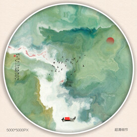 水墨山水装饰画