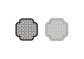 瓦片窗户镂空图片