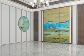 新中式客厅场景